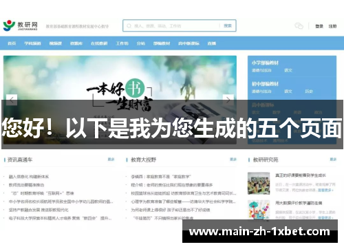 您好！以下是我为您生成的五个页面