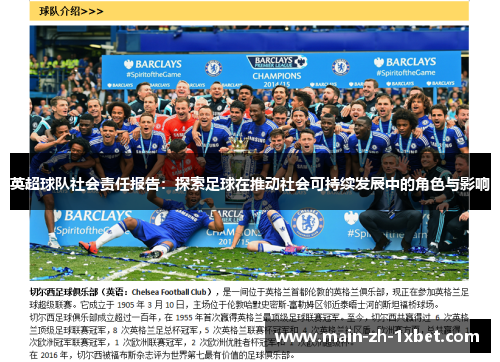 英超球队社会责任报告：探索足球在推动社会可持续发展中的角色与影响