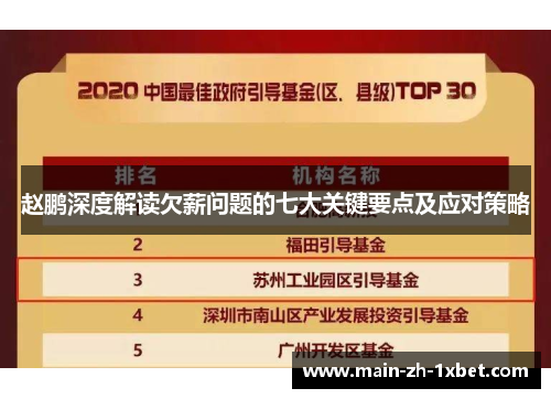 赵鹏深度解读欠薪问题的七大关键要点及应对策略